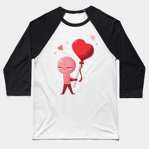 Funny Anti Valentines Baseball T-Shirt by Retroprints